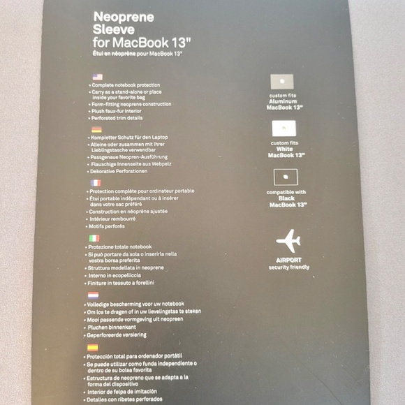 Incase 13” Neoprene Sleeve for Aluminum, White or Black MacBook 13” - Picture 2 of 2